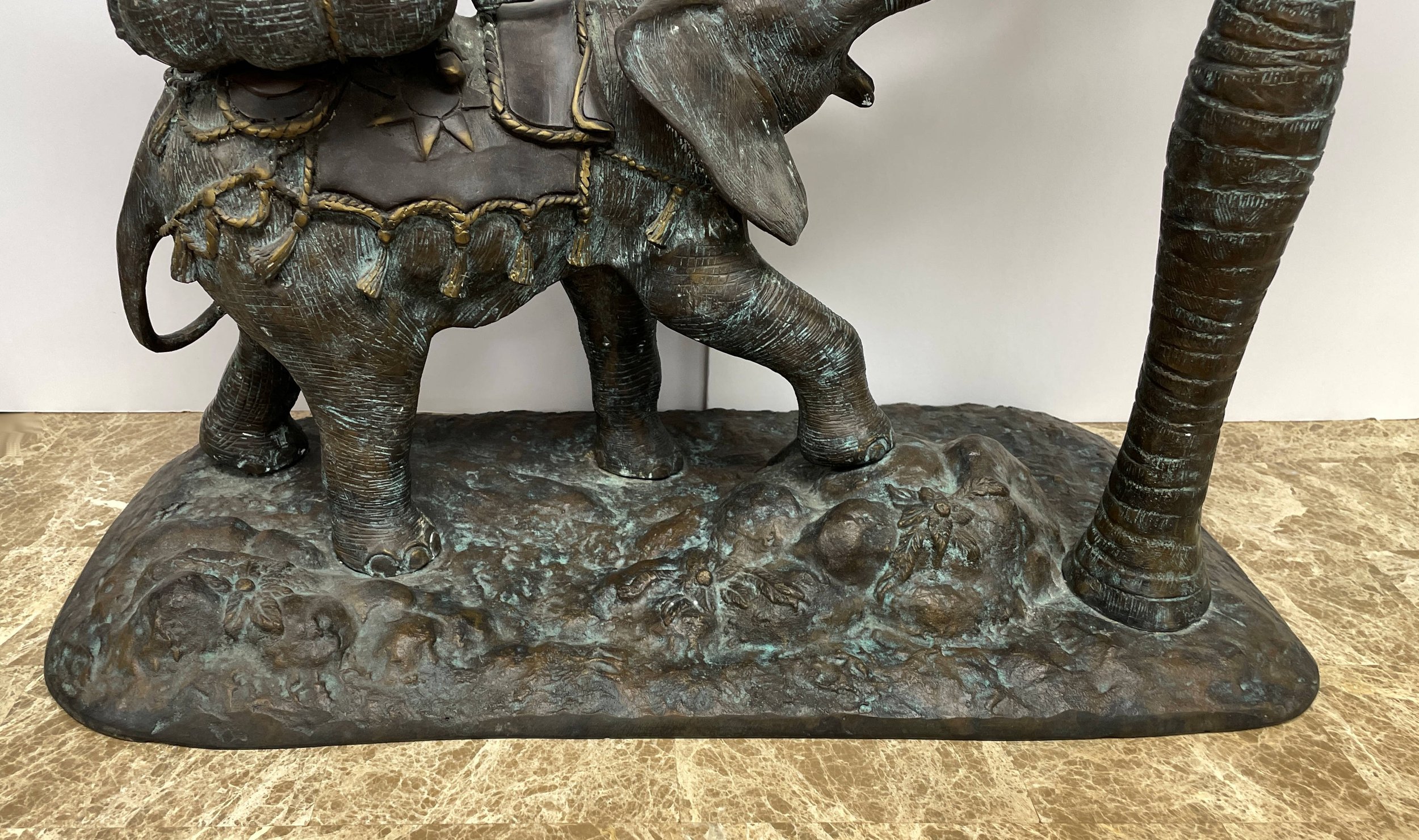 Encore Furniture Gallery-Maitland Smith Bronze Elephant, Monkey
